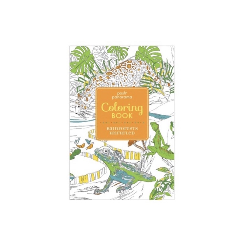

Posh pan rainforest adult coloring book buku anti stress