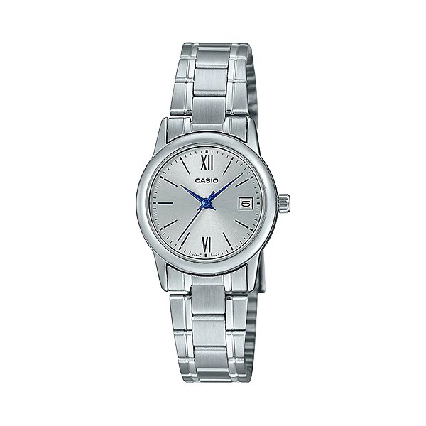 Casio General LTP-V002D-1B / LTP-V002D-4B 2B3 Jam Tangan Wanita  Rantai Stainless Steel Silver