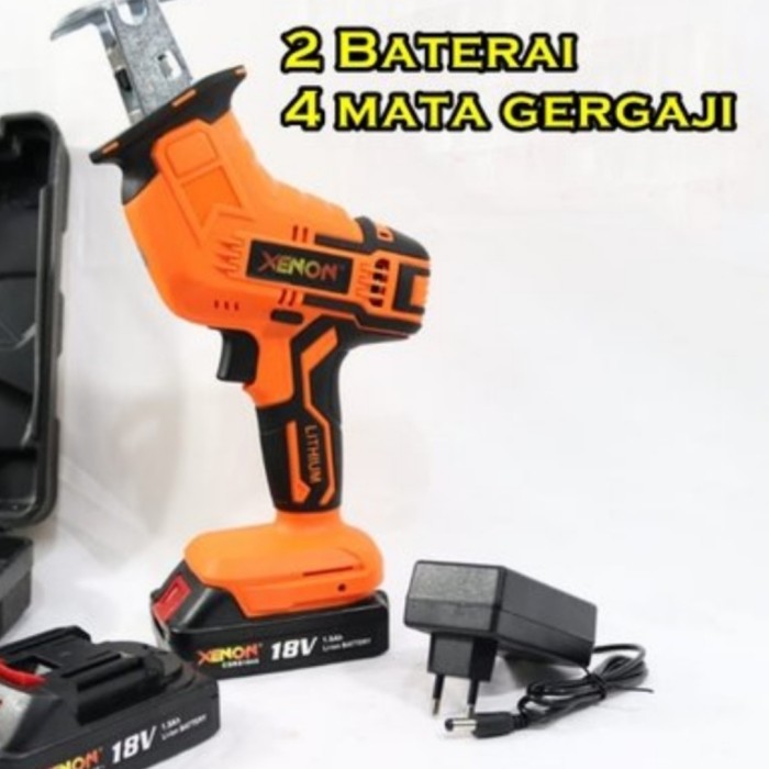 Xenon CDRS 1845 Mesin Reciprocating Saw Codless Gergaji Potong Baterai Termurah