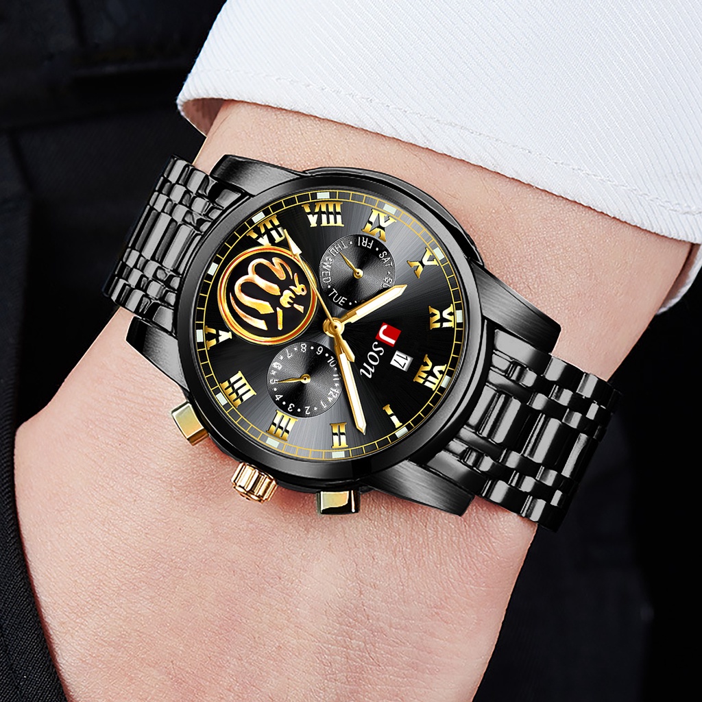 100% Aman Jam Tangan Pria Json Original 100% Desain Model Terbaru 2022 Anti Air Baret Kuat Tahan