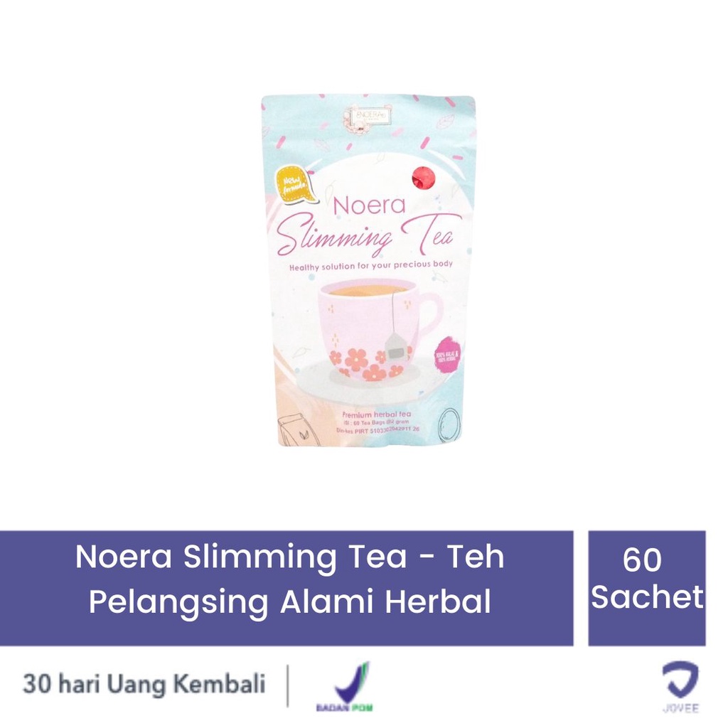 Noera Slimming Tea ISI 60 - Teh Pelangsing Alami Herbal Slimming Tea Noerabeautycare beauty tea happy teh