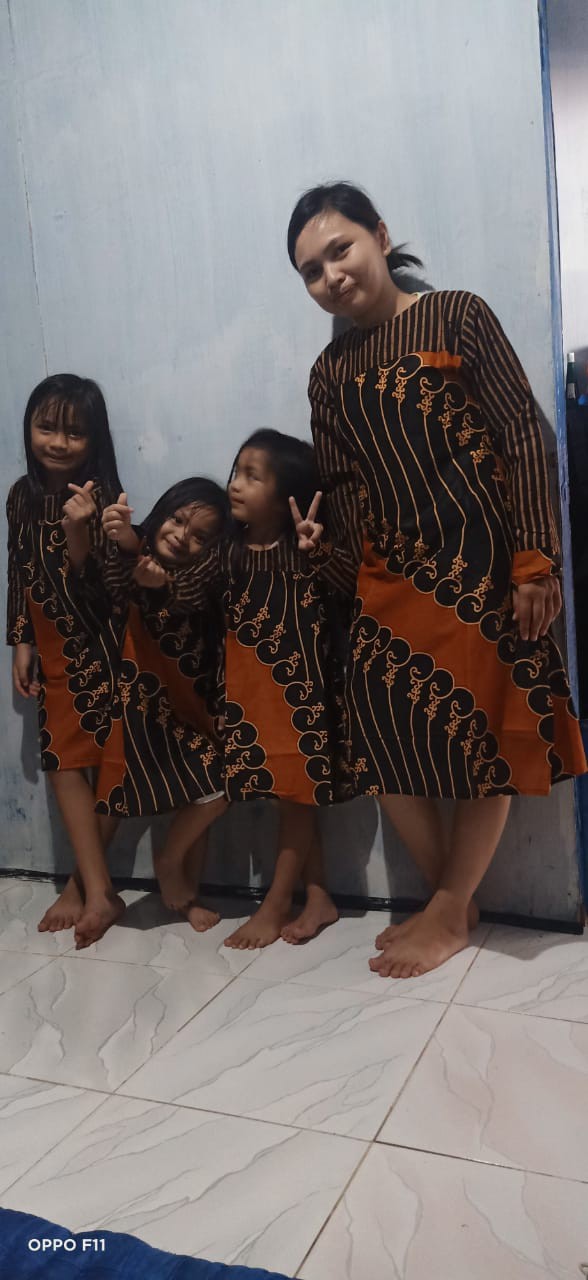 Couple Batik Seragam Keluarga Sarimbit Seno Ageng Oren Kombi Lurik Sogan Exclusive Traditional Butik