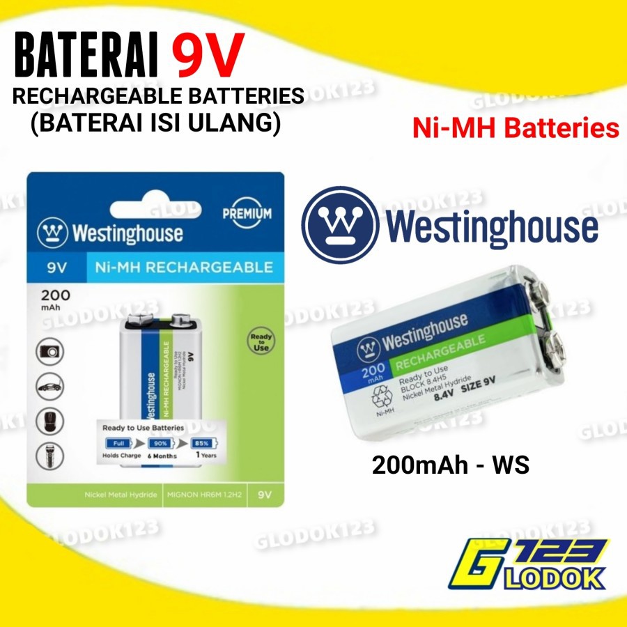 Baterai Kotak Batre Cas Isi Ulang 9V Mainan Remote Wireless Mic