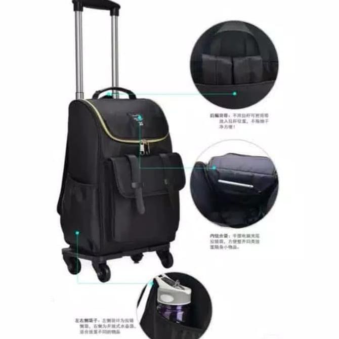 Kualitas Terbaik TAS TROLI ANELLO 4 RODA TROLLEY BAG TAS TRAVEL ANELLO BERKUALITAS BARANG BAGUS