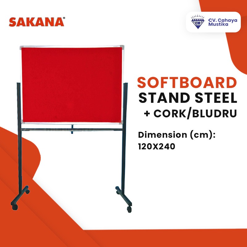 

Jual Papan Softboard Stand Steel Cork Papan Pin Sakana 120x240 Malang