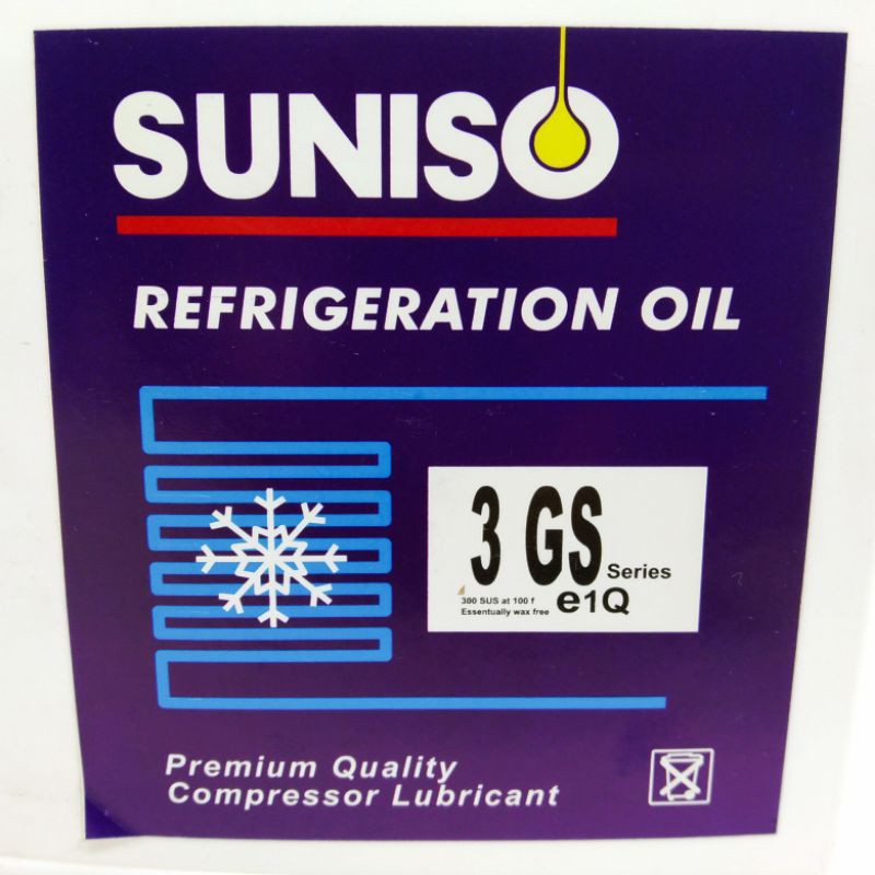 OIL SUNISO 3GS DAN 4 GS DERIGEN 1LITER KOMPRESSOR AC  | OLI COMPRESSOR AC 1L / OIL LITERAN 1 L