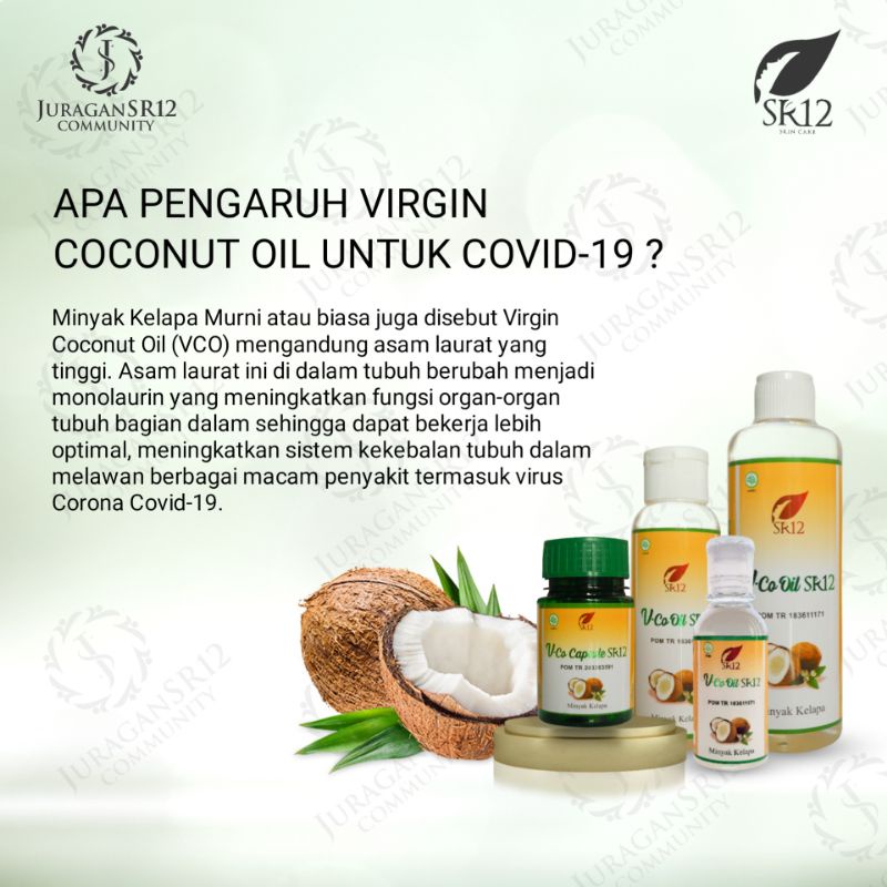 IMUN BOOSTER !! VCO MINYAK KELAPA MURNI SR12 / VICO VIRGIN COCONUT OIL 100ml