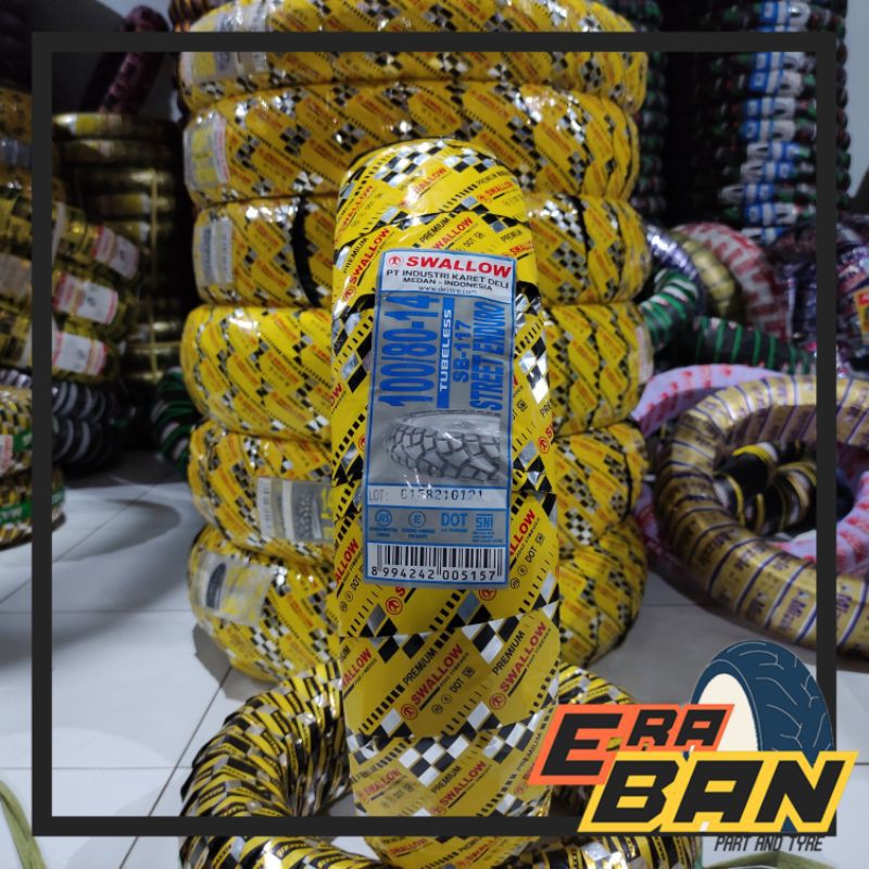 BAN SWALLOW SB 117 STREET ENDURO 100 80 RING 14 TUBELESS DUAL PURPOSE