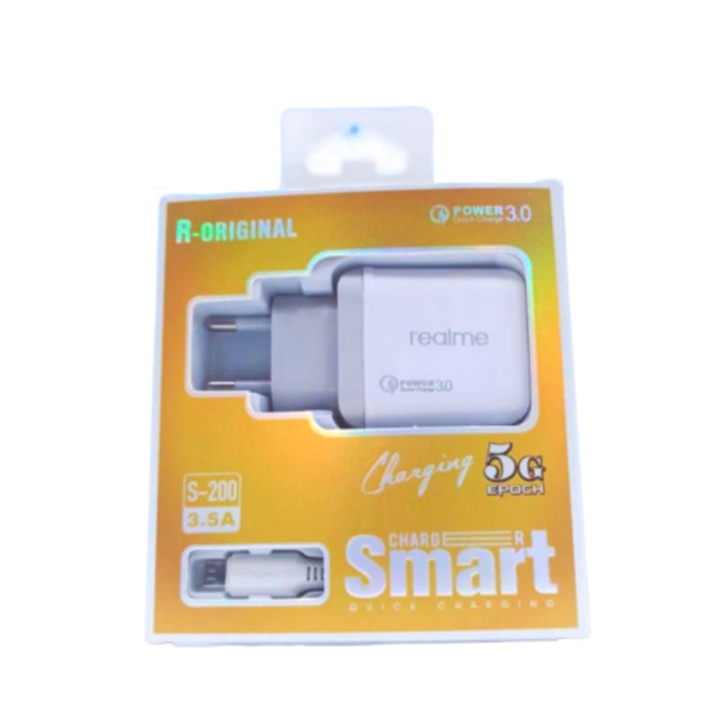 BOS - TC Travel Charger Brand S-200 For Android Casan Merek Branded S200 Kabel Usb Micro &amp; Type C