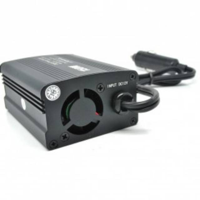 Taffware Power Inverter Mobil dengan 2 USB Port 150W 220V - OMCI01BK