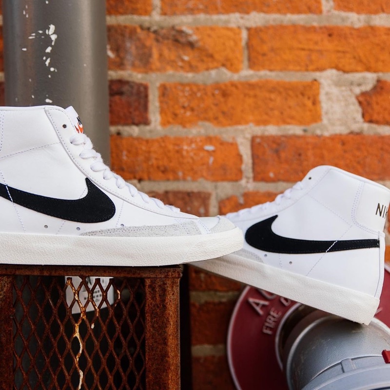 NIKE BLAZER MID 77 VINTAGE WHITE/BLACK ORIGINAL 100%