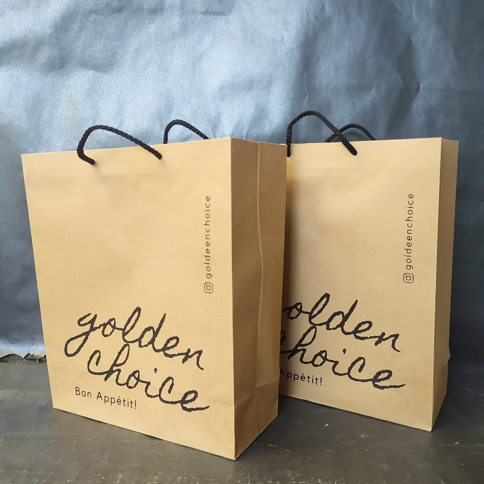

Paper Bag sablon, Tas kertas sablon ukuran 25x10x30