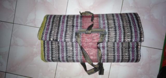 Tikar Lipat Tenun Gulung Dan Multiguna - Hijau