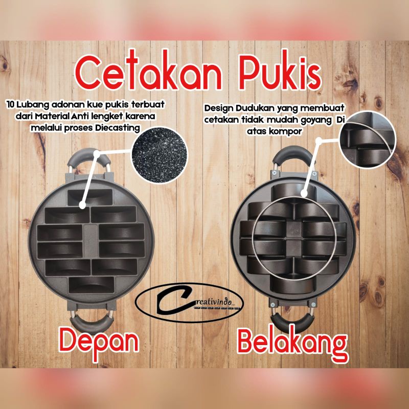 Cetakan Kue Pukis 10 Lubang - Cetakan Kue Pancong - Cetakan Kue SUGGO - Cetakan 10 Pukis Anti Lengket Suggo