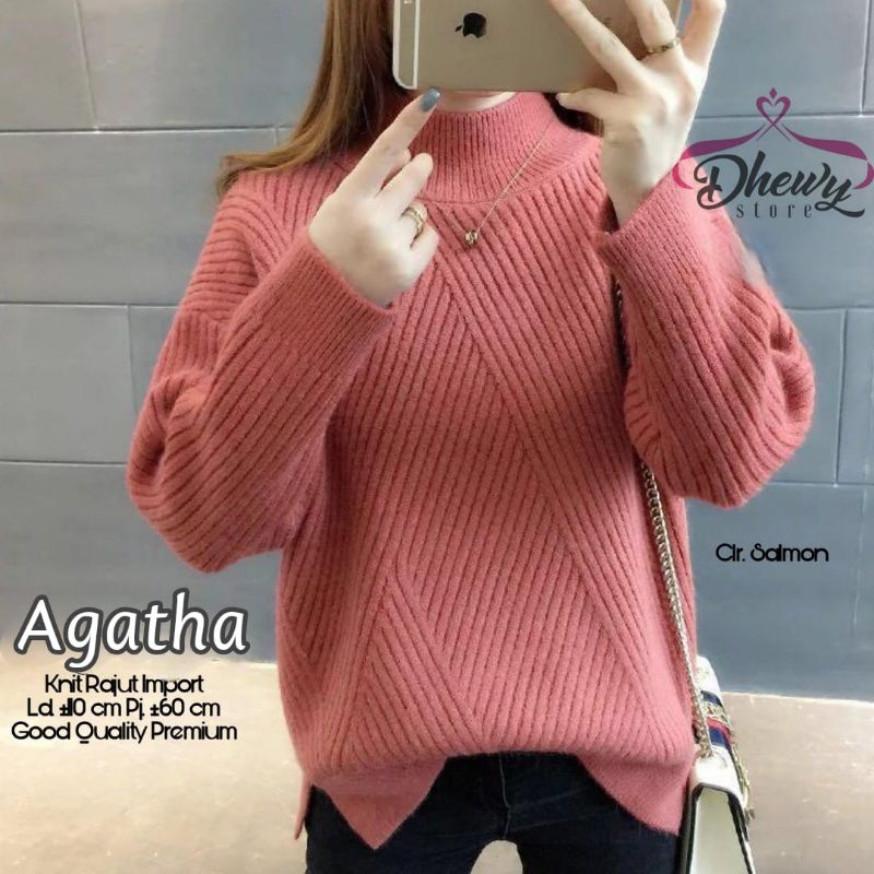 Agatha Sweater Knit Rajut Import / Blouse Rajut Import