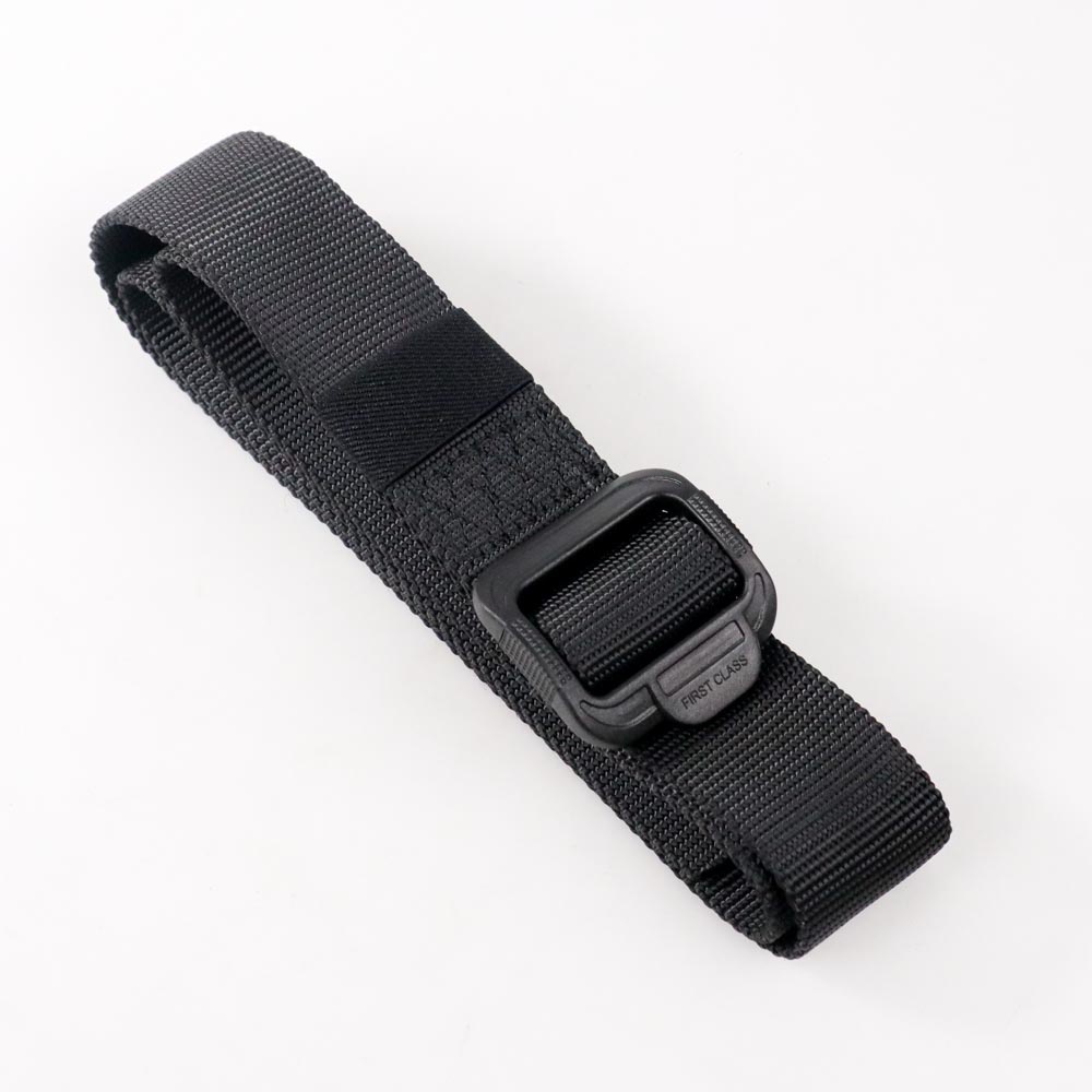 Tali Ikat Pinggang Pria Tactical Anti Xray Plastik Canvas Non Metal Smooth Buckle - CBF04 - Black