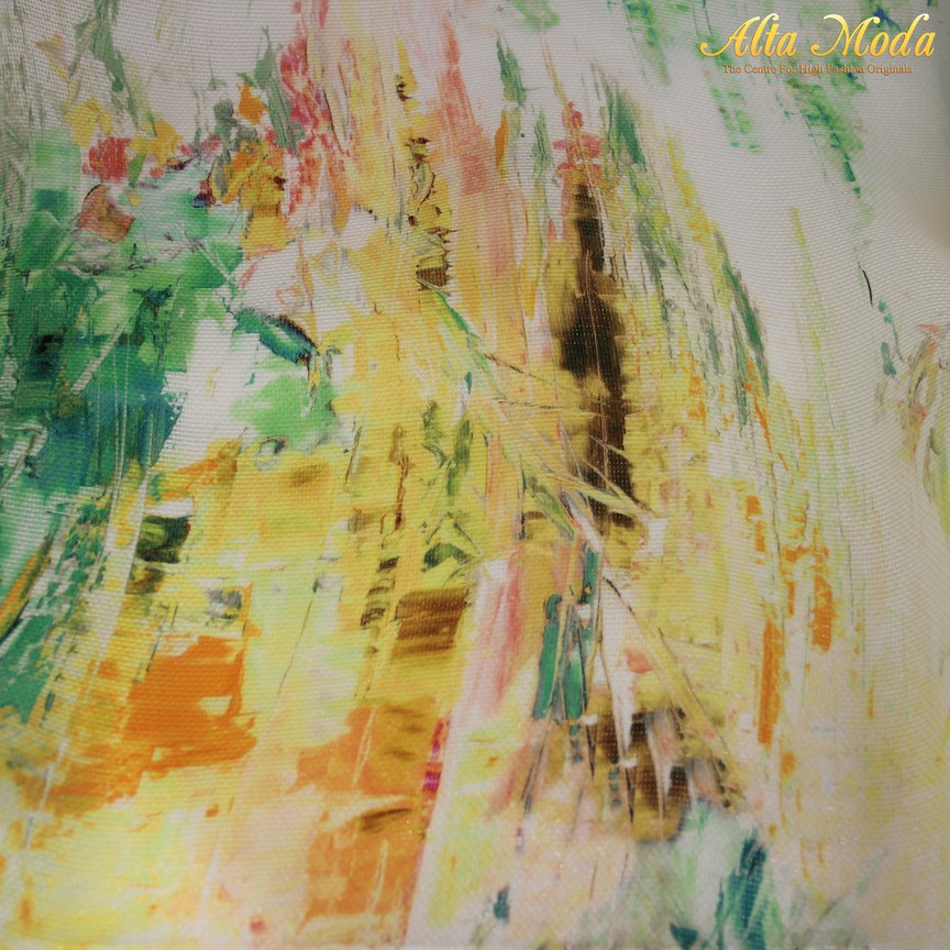 

Alta Moda Silk Gazar Abstract Yellow Green (1M)