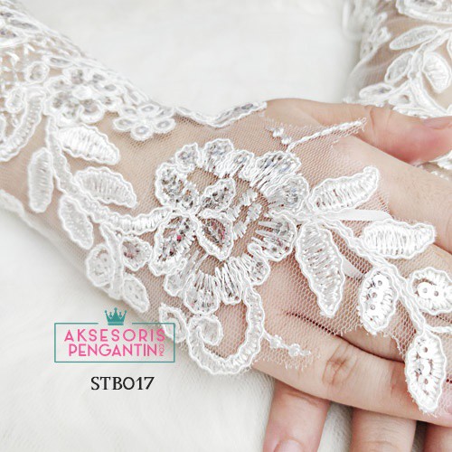 [READY STOK] GLOVES WEDDING AKSESORIS PESTA SARUNG TANGAN PENGATIN WANITA STB017