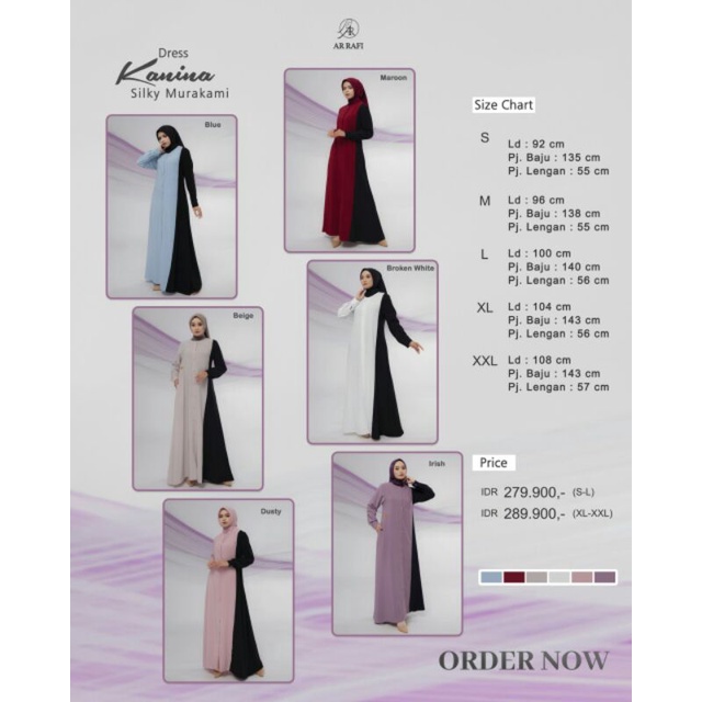 (Cod) Kanina Dress Arrafi // Dress Simpel Kekinian // Gamis Kondangan Simpel // Gamis Lebaran Terbar