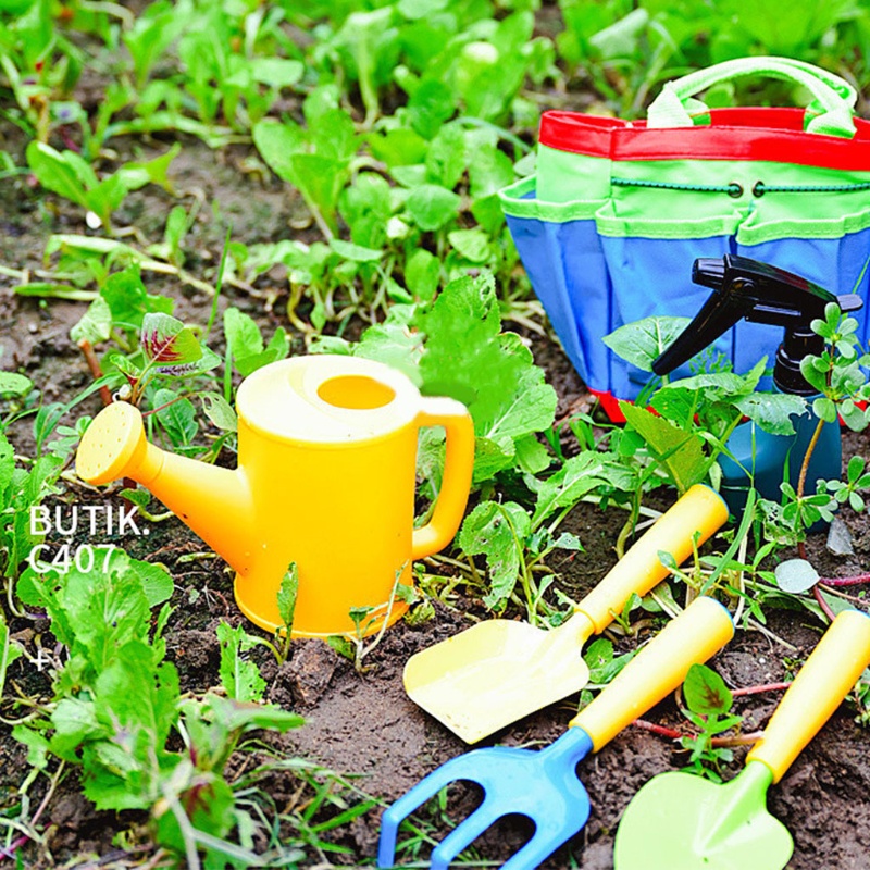 Mary Mainan Outdoor Mainan Bermain Pasir Kit Set Alat Berkebun Untuk Anak Dengan Pot Siram