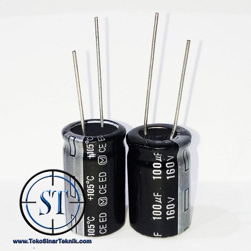 Capacitor Elco 100uF/160V Kapasitor Elko 100 Micro 160V 100uF/160 High Quality