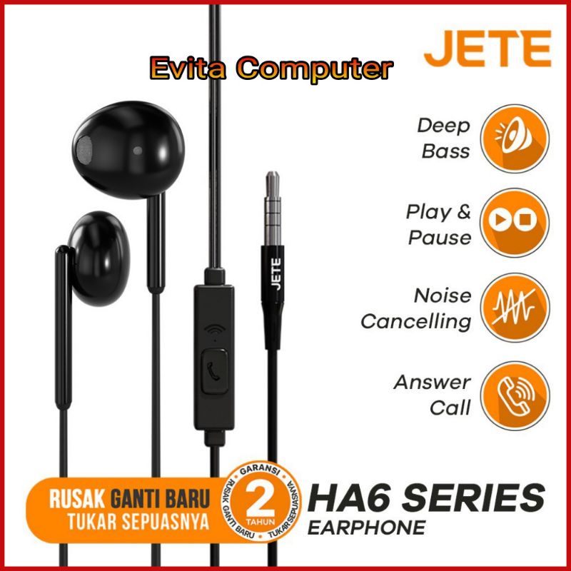 JETE HA6 EARPHONE / HEADSET / HANSFREE