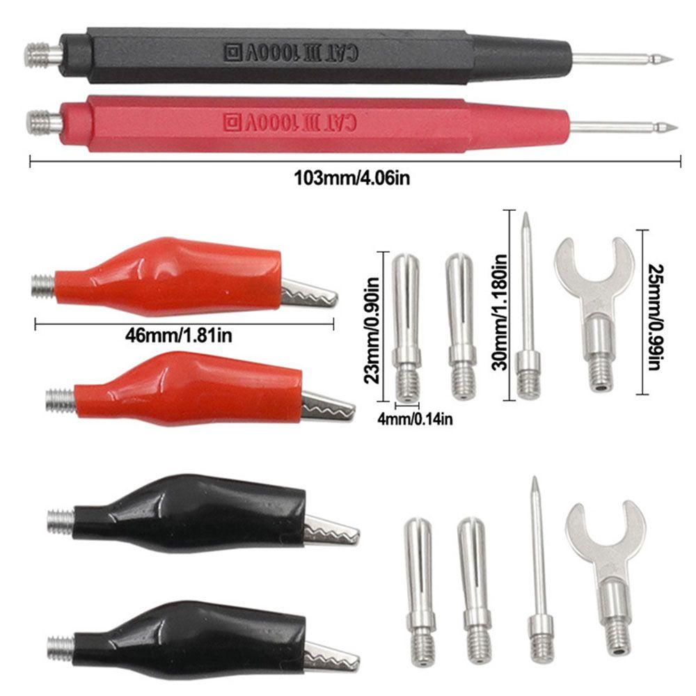 Solighter 16pcs in 1set Multimeter Digital Universal Test Line Pen Kabel Kawat Ujung Jarum