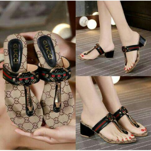 Louis® Vuitton Sandal Jepit Casual Trendy Modis Wanita Warna Coklat