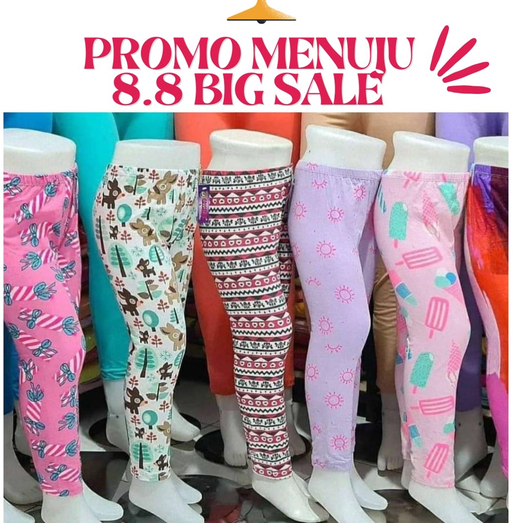 PAKET HEMAT CELANA LEGGING ANAK 1 SAMPAI 11 TAHUN PROMO BELI 3 GRATIS 1 PCS