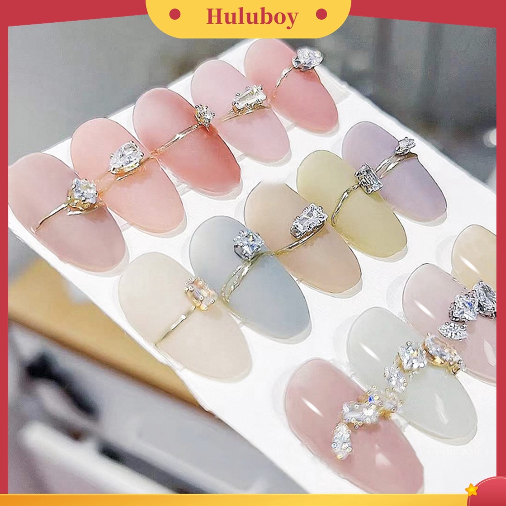 Huluboy Huluboy♡ 20 Pcs Ornamen Perhiasan Berlian Imitasi Bentuk Tetesan Air Mata Kuda Bahan Zirkon Untuk Dekorasi Nail Art