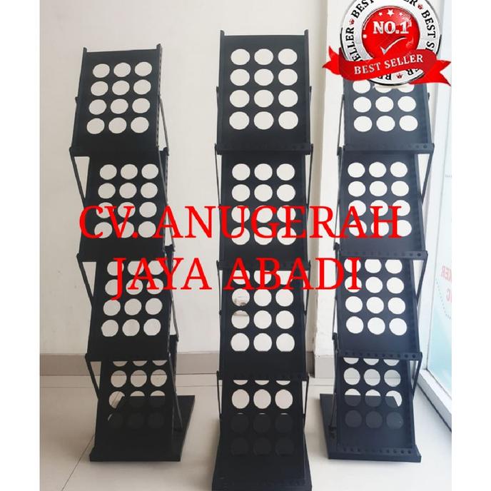 

Rak Susun Brosur Besi 4 Susun / Rak Display Terlaris