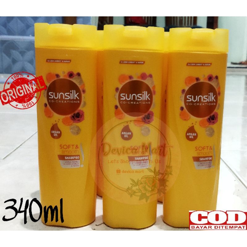 ✨DEVICA✨ PROMO Sunsilk SHAMPO SOFT SMOOTH/BLACK SHINE 340ml (uk besar) exp 2024