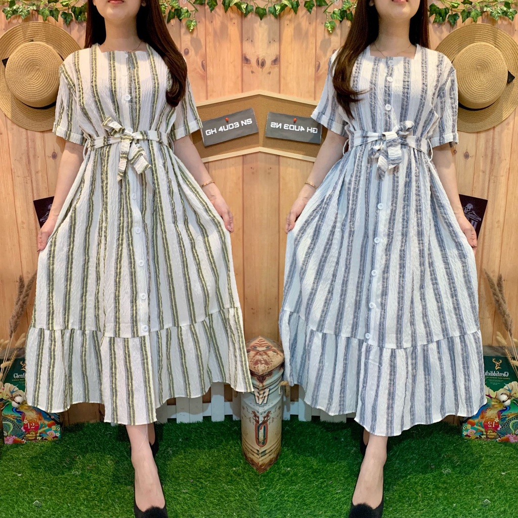 LONG DRESS BUTTON CEY CRINCLE 3013-1 AV