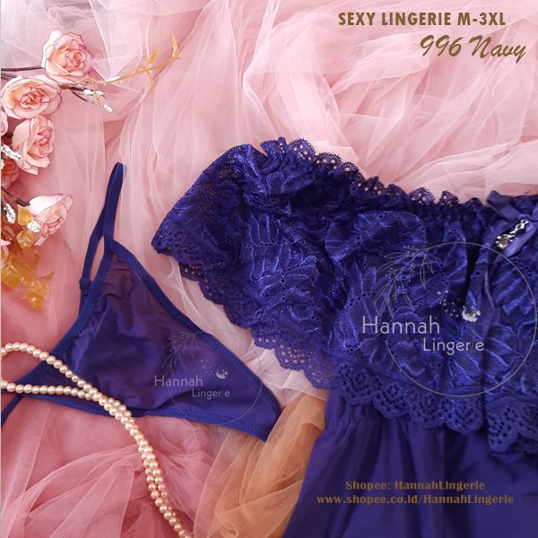 Transparan Lingerie M-3XL Baju Tidur Seksi Premium M L XL XXL XXXL Seksi Plus Gstring Baju Seserahan Pernikahan996