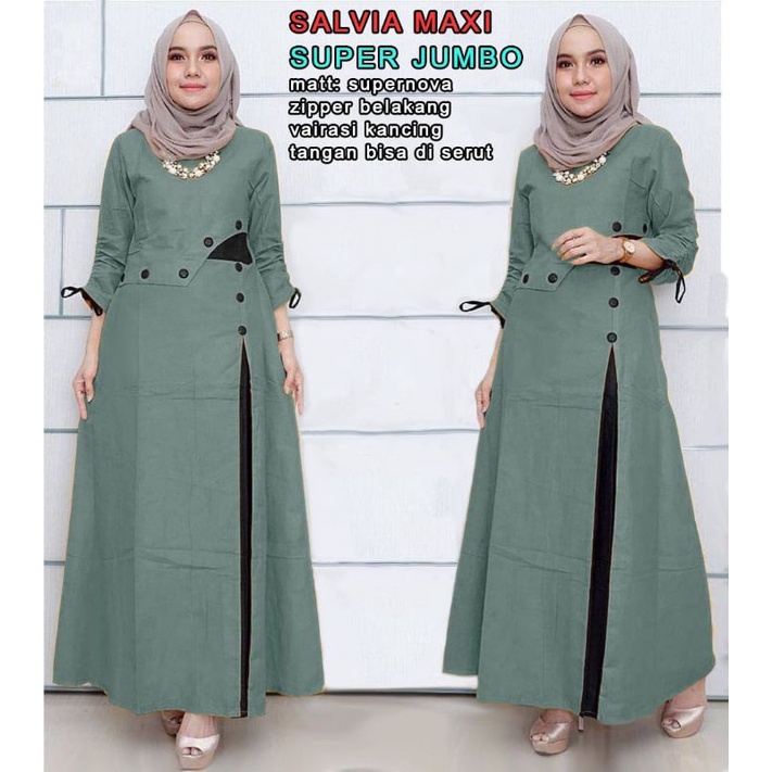 SALVIA MAXI Baju maxi Wanita Muslimah-BGV 7670-7975-8232-8585 (L,XL,2XL,3XL)
