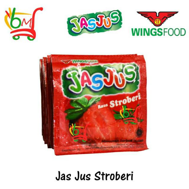 

Jas Jus Stroberi Strawbery Minuman Sachet Renteng Serbuk Instsnt - 10 pcs x 8 gr