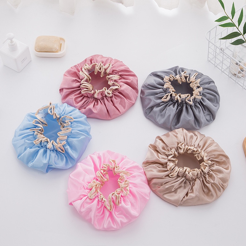 KAISSO - SHOWER CAP PREMIUM | TOPI MANDI WATERPROOF | HAIR CAP PENUTUP KEPALA | SHOWER CUP CAP MANDI CREAMBATH PLASTIK TUUTP KEPALA TOPI MANDI SHOWERCUP SHOWERCAP PREMIUM