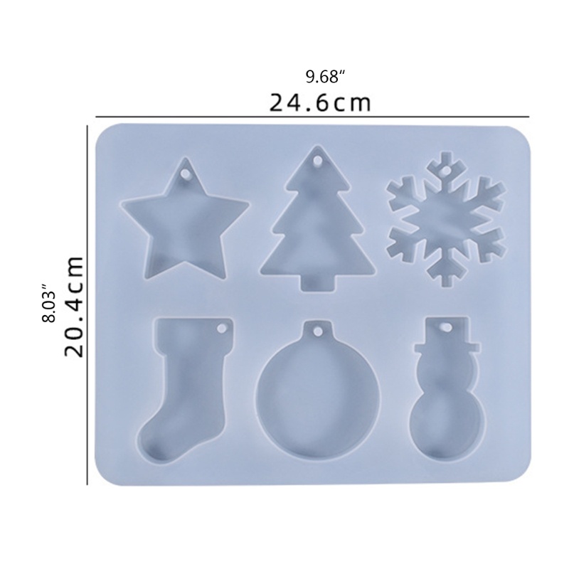 SIY  Christmas Snowflake Snowman Epoxy Resin Mold Pendants Ornaments Silicone Mould DIY Crafts Home Decorations Jewelry Casting Tool