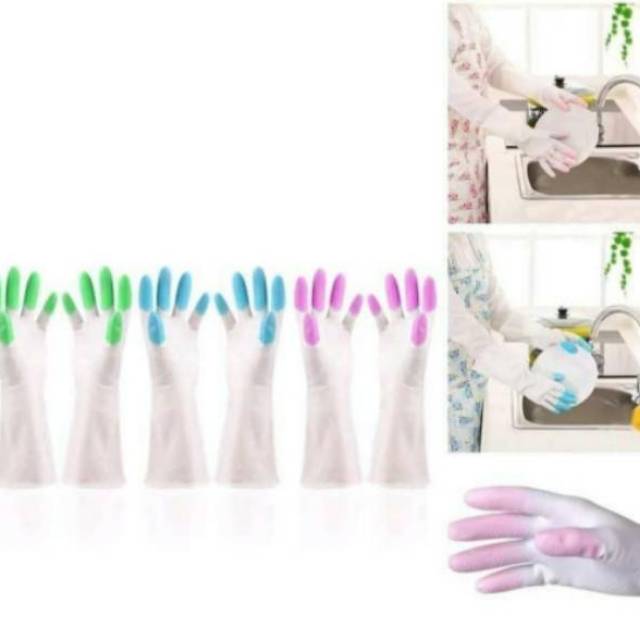 Rubber Glove Sarung Tangan Karet Cuci Piring Anti Air