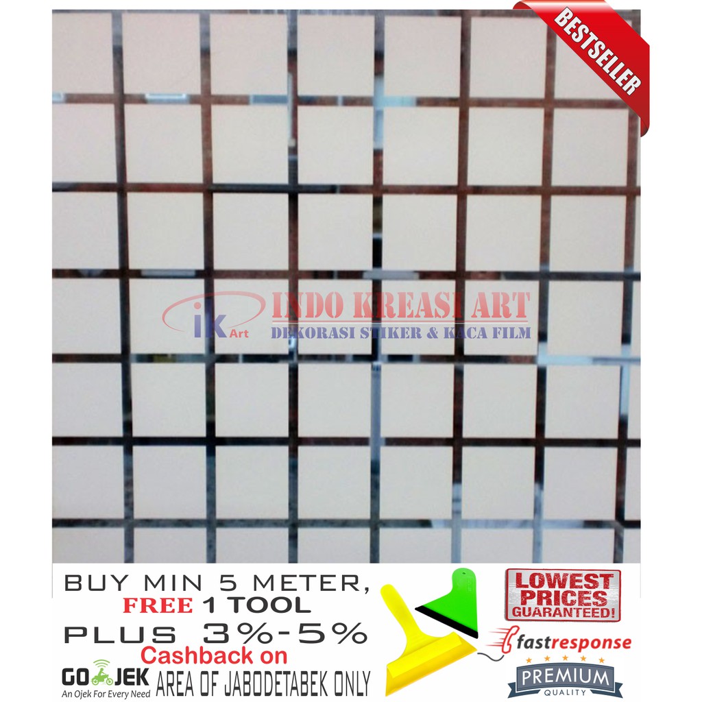 STIKER KACA STICKER KACA MOTIF KOTAK BENING 122 KACA FILM MOTIF PELAPIS KACA JENDELA