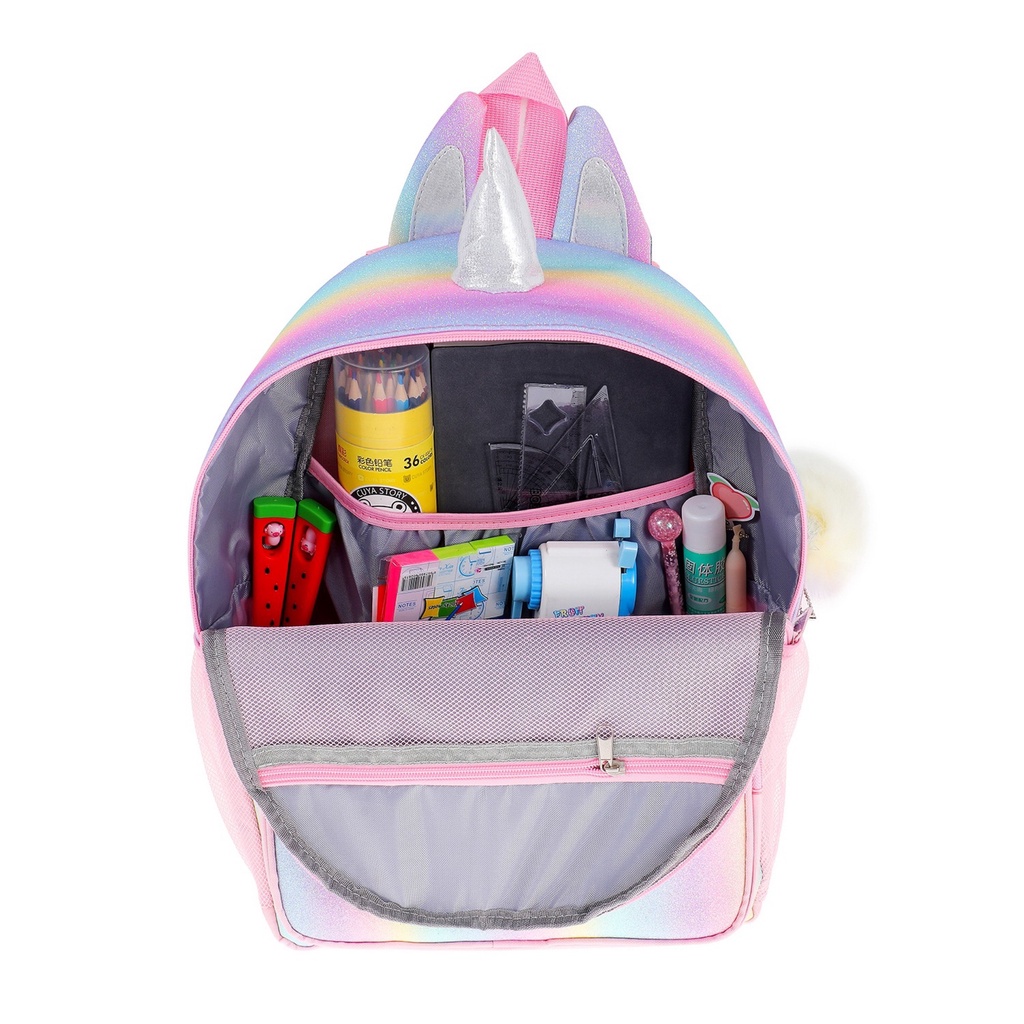 tas unicorn besar glitter tu056 ransel anak perempuan sd backpack sekolah