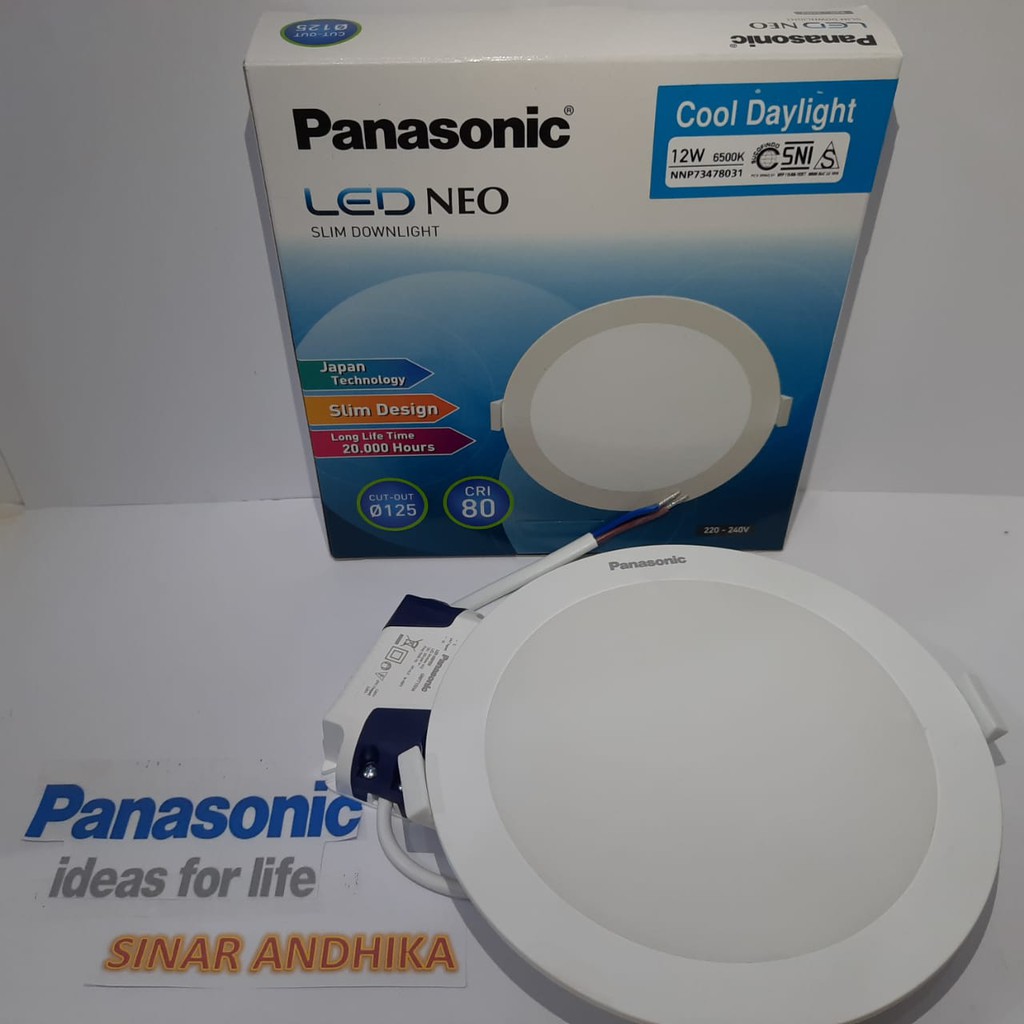 LED SLIM DOWNLIGHT PANEL 12 WATT PANASONIC NNP 73478/NNP 73472