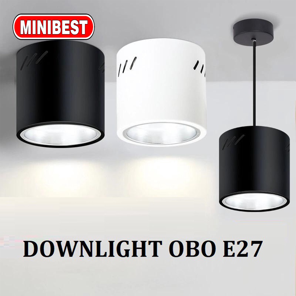 [NEW] DOWNLIGHT OUTBOW 3,5IN 4IN + Fitting E27 Bulat DAN KOTAK / Lampu Plafon E27 DOWNLIGHT OBO