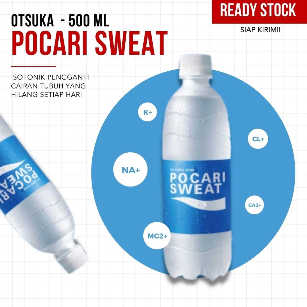 (TERMURAH) Otsuka - Pocari Sweat Minuman Isotonik Energi Menyegarkan 500 ML