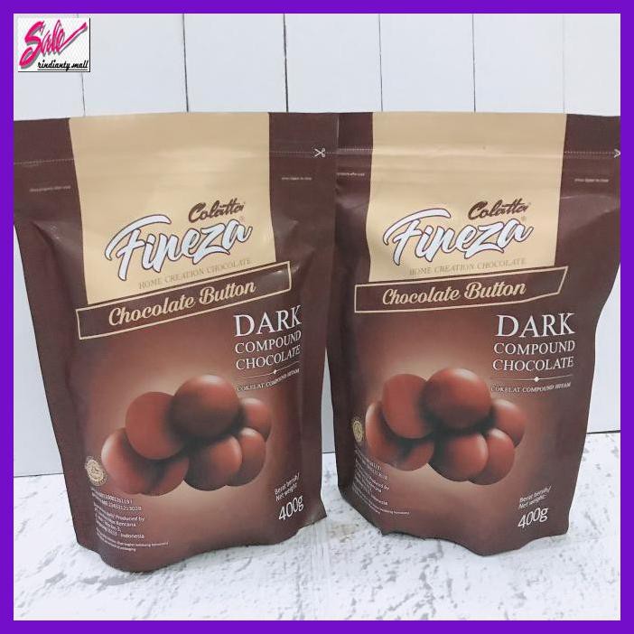 

SAKMACOKLAT- COLATTA FINEZA CHOCOLATE BUTTON - DARK COMPOUND CHOCOLATE 400GR/400 GR -MAKANAN-