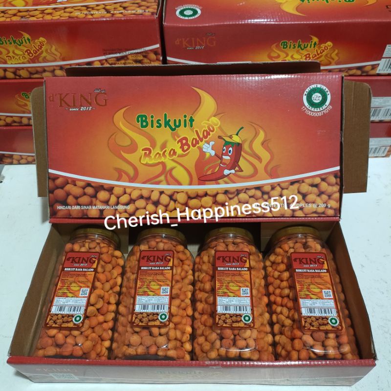 1 Kotak D'KING Bonibol Cokelat &amp; Combi &amp; Pelangi &amp; Balado ~ Biskuit Salut Cokelat Bentuk Bola Mini