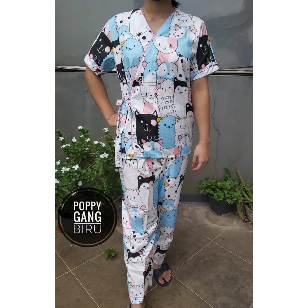 PIYAMA WANITA KIMONO CP /BAJU TIDUR WANITA /PIYAMA WANITA DEWASA MOTIF KEKINIAN