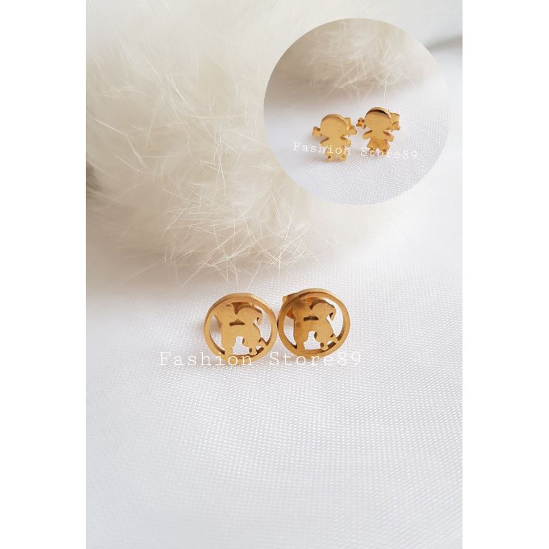 Anting Tusuk BoyGirls anting Tusuk Girls impor titanium gold Antikarat selamanya bestseller