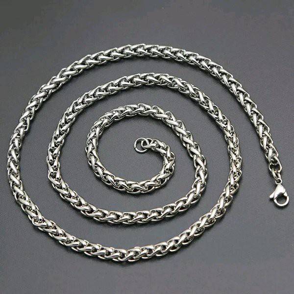 KALUNG STAINLESS STEEL TWISTED ROPE CHAIN UNISEX TERMURAH