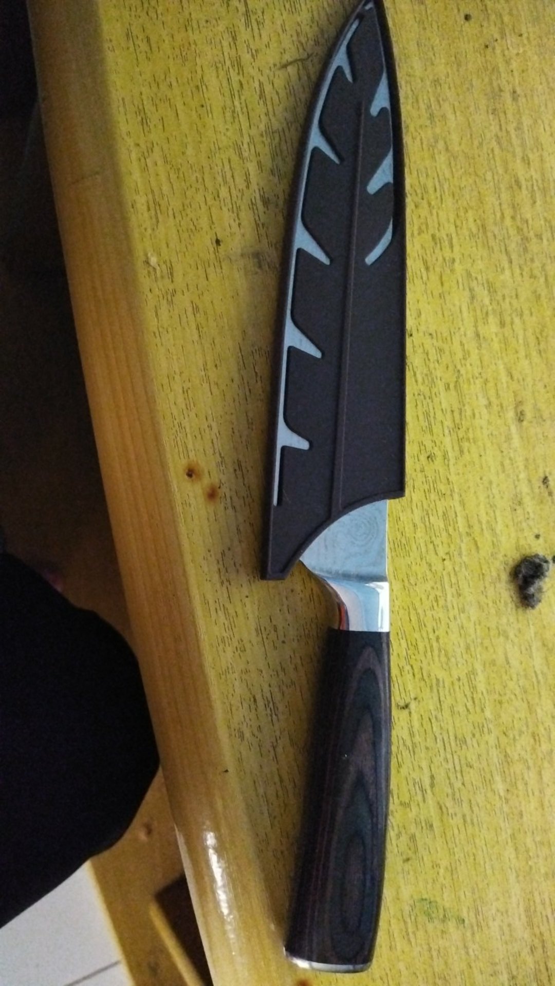 Pisau Dapur Santoku Knife Chef Damascus Pattern 5 Inch Santoku